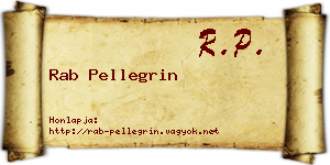 Rab Pellegrin névjegykártya